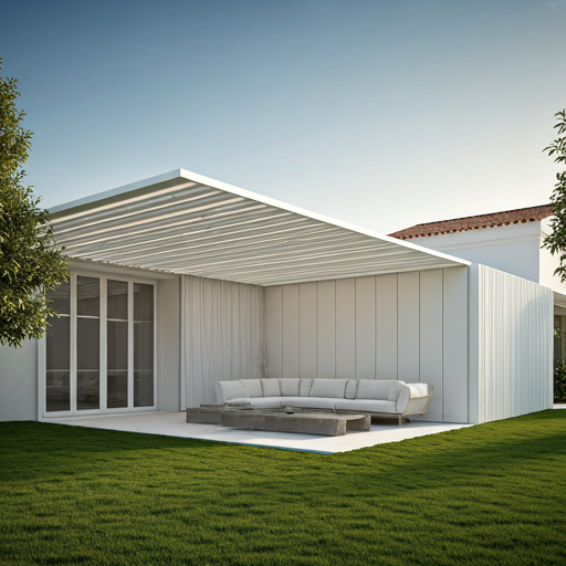 Villa Mediterranea con pergola blanca
